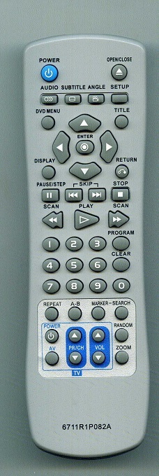 Пульт ДУ LG 6711R1P082A  (DVD плеер LG DS-464)