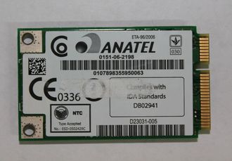 Wi-Fi для ноутбука Anatel WM3945ABG MOW2 до 54 Мбит/с 802.11b/g (комиссионный товар)